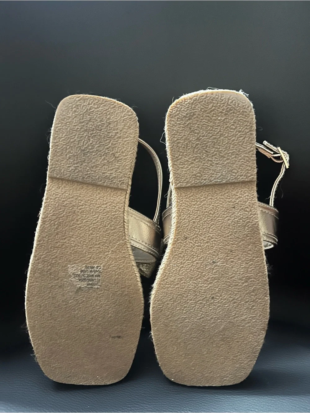 BCBGirls Silver Rhinestone Bow Thong Sandals
